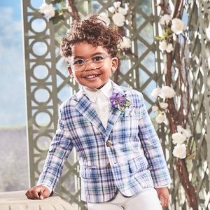 Janie and Jack Plaid Linen Blazer - NWT